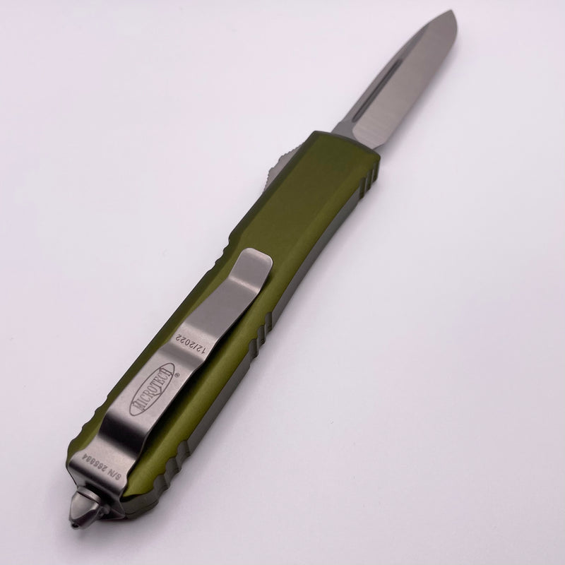 Pre-Owned Microtech Ultratech OD Green & Satin Single Edge 121-4OD