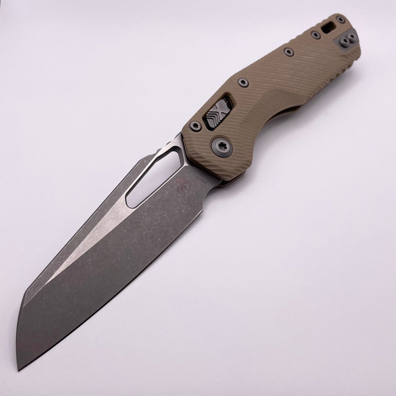 Pre-Owned Microtech Knives MSI RAM LOK Tan Fluted G-10 & Apocalyptic M390MK 210-10APFLGTTA