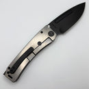 Medford Marauder Full Size Tumbled Titanium Handles w/ 0.26" DLC S35 Drop Point
