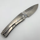 Medford Marauder Full Size Tumbled Titanium Handles w/ 0.26" Tumbled S35 Drop Point