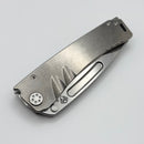 Medford Marauder Full Size Tumbled Titanium Handles w/ 0.26" Tumbled S35 Drop Point