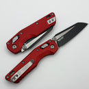 Microtech MSI RAM LOK Mini Red Fluted Aluminum Handles w/ Black M390MK 210M-1FLRD