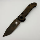 Pre-Owned Microtech Knives LUDT Gen III Smooth Handle Badlands Topographic Tanto 1136S-1TPBNCS-Z4