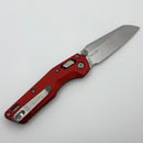Microtech MSI RAM LOK Mini Red Fluted Aluminum Handles w/ Stonewashed M390MK 210M-10FLRD