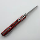 Microtech MSI RAM LOK Mini Red Fluted Aluminum Handles w/ Stonewashed M390MK 210M-10FLRD