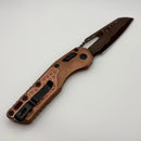 Pre-Owned Microtech Marfione Select MSI RAM LOK Copper Frag Handles w/ Purple Accents & Blued Baker Forge Coppermai Damascus 210-16FRMS3