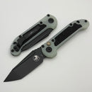 Microtech Knives LUDT Gen III Black Tanto w/ Jade Green G-10 Handle 1136-1GT-JGS-X4
