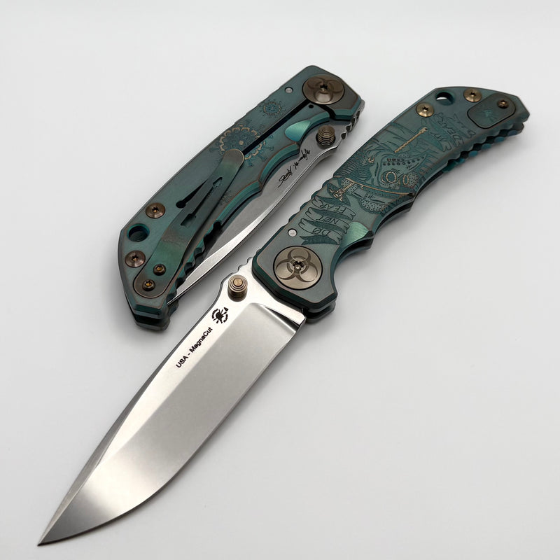 Spartan Blades Harsey Folder Green Plague Doctor Special Edition w/ 4" MagnaCut