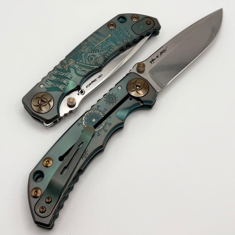 Spartan Blades Harsey Folder Green Plague Doctor Special Edition w/ 4" MagnaCut