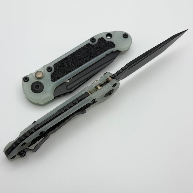 Microtech Knives LUDT Gen III Black Tanto w/ Jade Green G-10 Handle 11