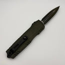 Pre-Owned Microtech Luminary D/E Weathered Grenade Green w/ Tritium Inlaid Slider Signature Series 1270-1WGGS