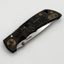 Spartan Blades Harsey Folder 3.25 Black/Gold Plague Doctor w/ Magnacut