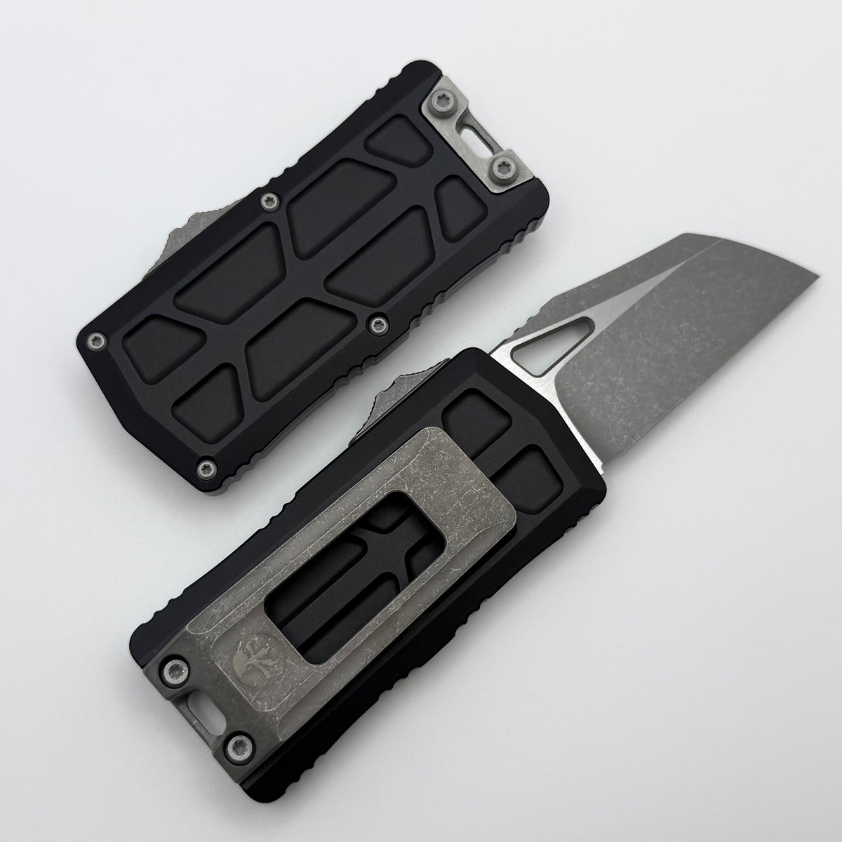 Microtech Exocet II w/ Black Aluminum Handle & Apocalyptic Wharncliffe