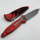 Microtech Socom Elite Manual Tanto Apocalyptic Partial Serrated & Red Handles 161-11APRD