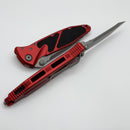 Microtech Socom Elite Manual Tanto Apocalyptic Partial Serrated & Red Handles 161-11APRD