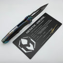 Heretic Knives Custom Wraith V4 Manual Prismatic Titanium Handles w/ Damascus Inlays & Hand Ground Vegas Forge San Mai