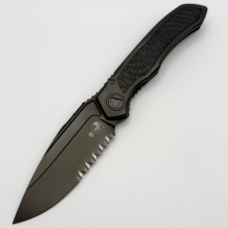 Microtech ANAX Titanium DLC Drop Point & Partial Serrated (190C-2DLCTCFITI Consigned)
