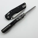 Microtech MSI RAM LOK Mini Black Fluted Aluminum Handles w/ Part Serrated Stonewash M390MK 210M-11APFL