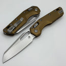 Microtech Knives MSI RAM LOK Tan Fluted Aluminum & Stonewash M390MK 210-10FLTA