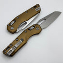 Microtech Knives MSI RAM LOK Tan Fluted Aluminum & Stonewash M390MK 210-10FLTA