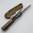 Microtech Knives MSI RAM LOK Tan Fluted Aluminum & Stonewash M390MK 210-10FLTA