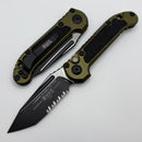 Microtech Knives LUDT Gen III Black P/S Tanto w/ OD Green Handle 1136-2OD