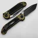 Microtech Knives LUDT Gen III Black P/S Tanto w/ OD Green Handle 1136-2OD