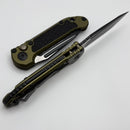 Microtech Knives LUDT Gen III Black P/S Tanto w/ OD Green Handle 1136-2OD