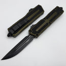 Microtech Scarab 2 Gen 3 Black D/E-S w/ OD Green Handle 1180-1OD