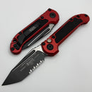 Microtech Knives LUDT Gen III Black P/S Tanto w/ Red Handle 1136-2RD