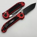 Microtech Knives LUDT Gen III Black P/S Tanto w/ Red Handle 1136-2RD