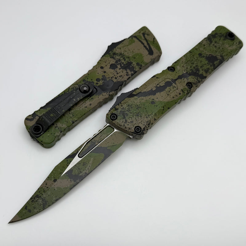 Microtech Knives Combat Troodon Gen III D/E OD Green/Tan Black Splatter Signature Series 1146-1ODTABKSPLS