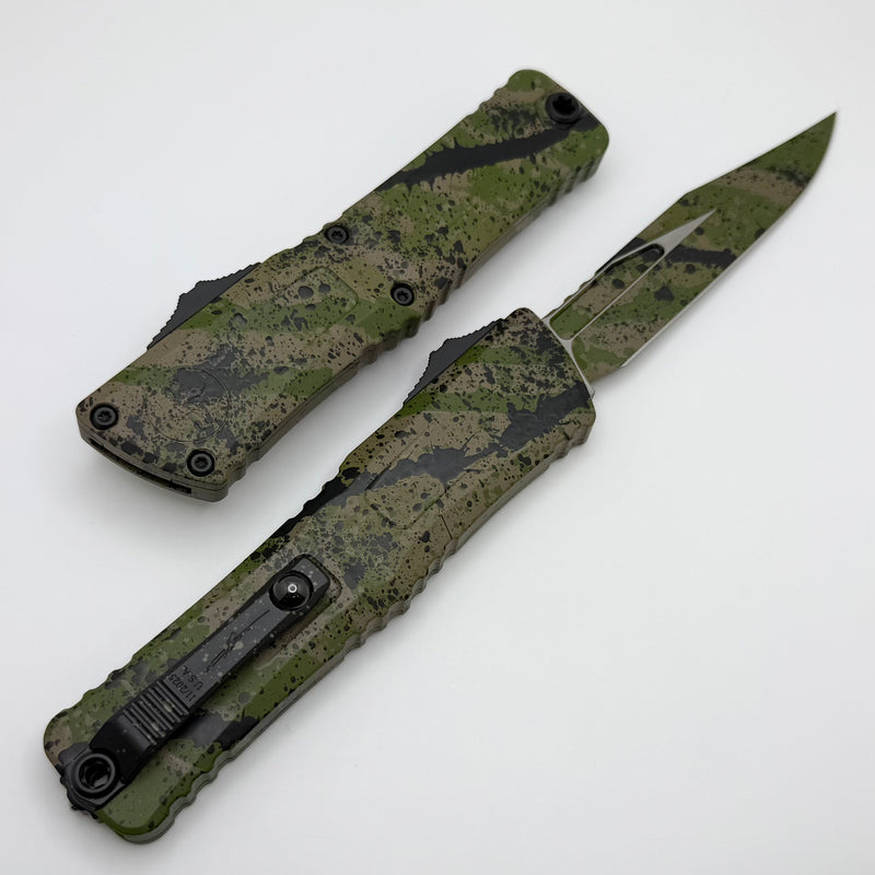 Microtech Knives Combat Troodon Gen III D/E OD Green/Tan Black Splatter Signature Series 1146-1ODTABKSPLS