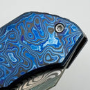 Factory Blem Custom Knife Factory & Rotten Design Full Dress EVO 1.1 ZircuTi Handles w/ Damasteel