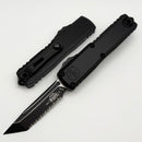 Microtech UTX-85 Gen IV w/ Black Handle & Black Tanto Full Serrated M390MK 12334-3T