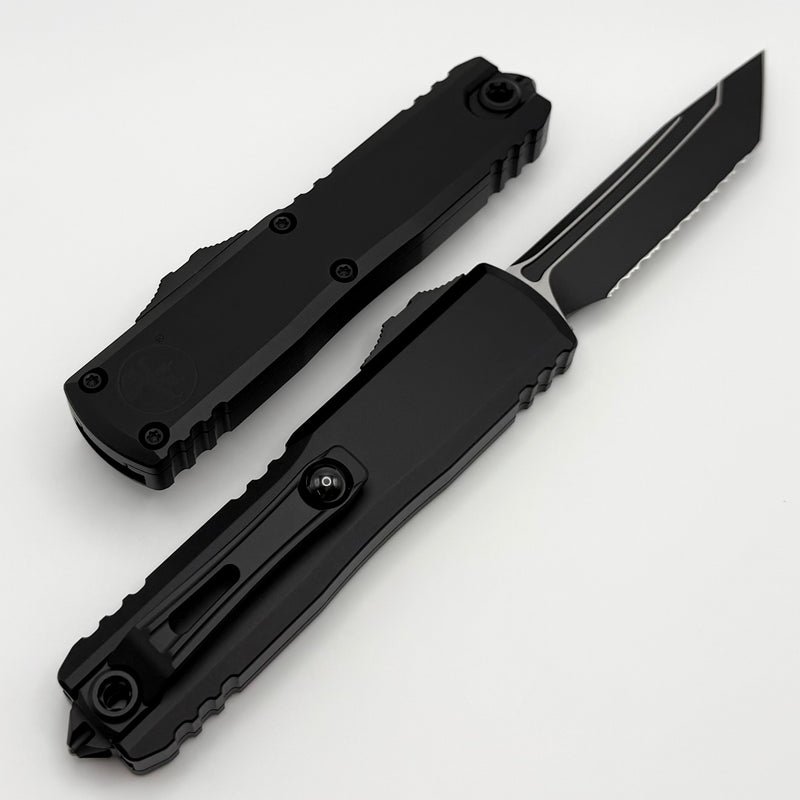 Microtech UTX-85 Gen IV w/ Black Handle & Black Tanto Full Serrated M390MK 12334-3T