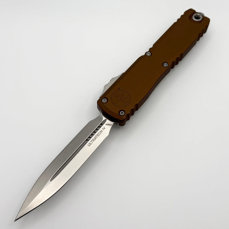 Microtech Ultratech Gen IV D/E Apocalyptic Standard w/ Brown Handle 11224-10APBN