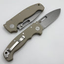 Demko Knives MG AD20 Exclusive Drop Point MagnaCut & Tan G-10 Handles