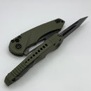 Heretic Knives Mini Pariah M/A Button Lock OD Green Polymer Handles w/ Black T/E MagnaCut H053-6A-GRN