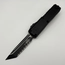 Factory Blem Microtech UTX-85 Gen IV w/ Black Handle & Black Tanto Full Serrated M390MK 12334-3T