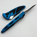 Microtech Socom Elite Auto Black S/E w/ Blue Handles 160A-1BL