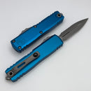 Microtech UTX-85 Gen IV w/ BLUE Handle & Full Serrated Apocalyptic D/E M390MK 12324-12APBL