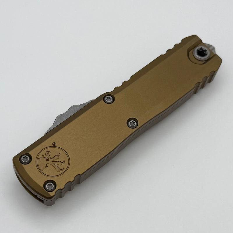 Microtech UTX-85 Gen IV w/ Tan Handle & Full Serrated Apocalyptic D/E M390MK 12324-12APTA