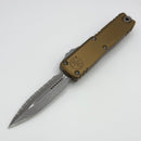 Microtech UTX-85 Gen IV w/ Tan Handle & Full Serrated Apocalyptic D/E M390MK 12324-12APTA