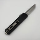 Factory Blem Microtech UTX-85 Gen IV w/ Black Handle & Stonewash Full Serrated T/E M390MK 12334-12