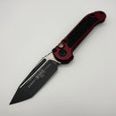 Factory Blem Microtech Knives LUDT Gen III Black Tanto w/ Merlot Handle 1136-1MR