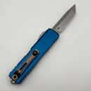 Factory Blem Microtech UTX-85 Gen IV w/ Blue Handle & Stonewash Part Serrated T/E M390MK 12334-11BL
