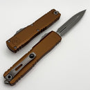 Microtech Ultratech Gen IV D/E Apocalyptic Full Serrated w/ Brown Handle 11224-12APBN