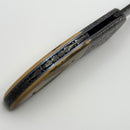 Kelly Vermeer Custom Flipper Angel Wing Damascus & Carved MammothScales (Consignment)