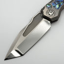 Heretic Knives Custom Wraith Auto V4 w/ Abalone Inlays & Hand Ground Mirror M390 Tanto Blade (Consignment)